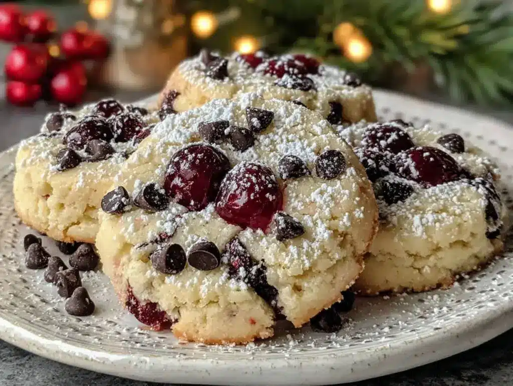 classic cherry shortbread cookies - featured image