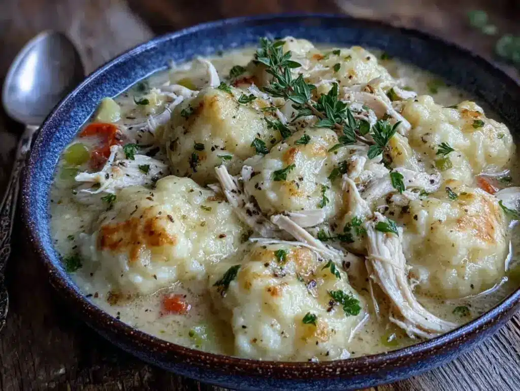 classic chicken and dumplings recipe - featured image