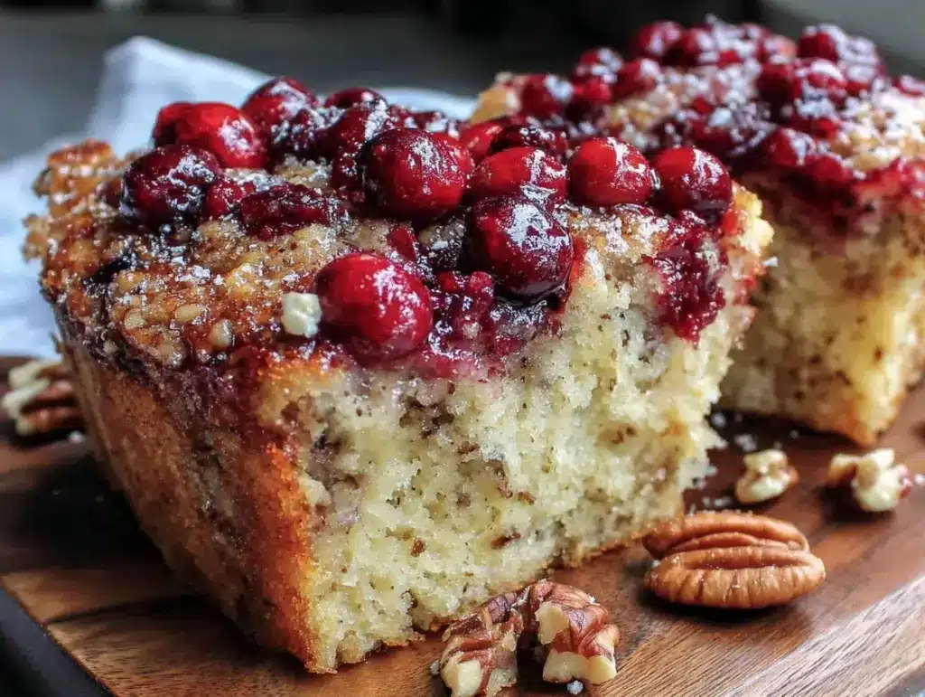 cranberry walnut coffee cake - featured image