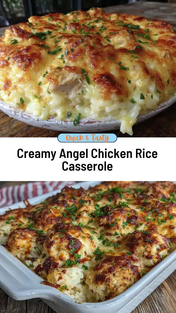 creamy angel chicken rice casserole recipe