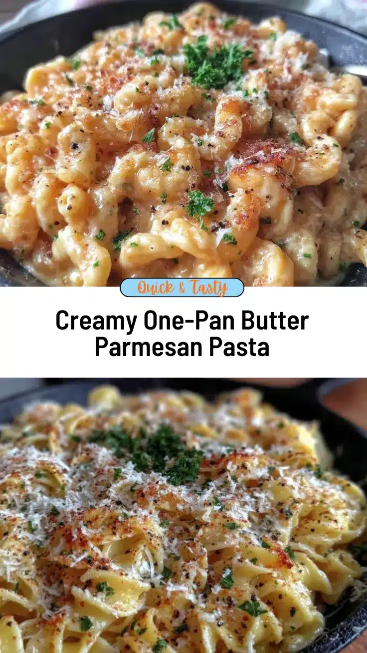 creamy one-pan butter parmesan pasta recipe
