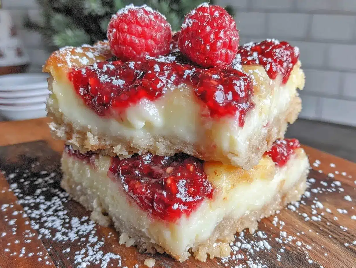 creamy raspberry cheesecake bars preparation steps
