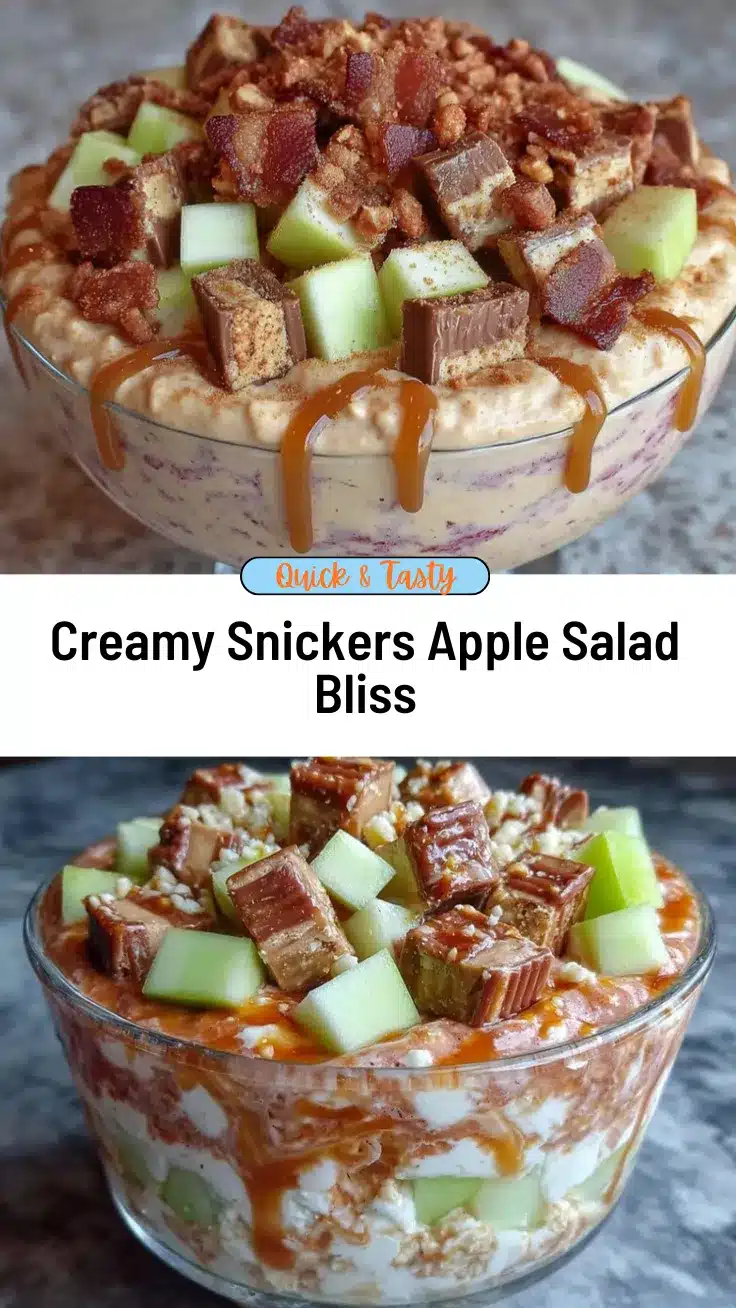 creamy snickers apple salad recipe
