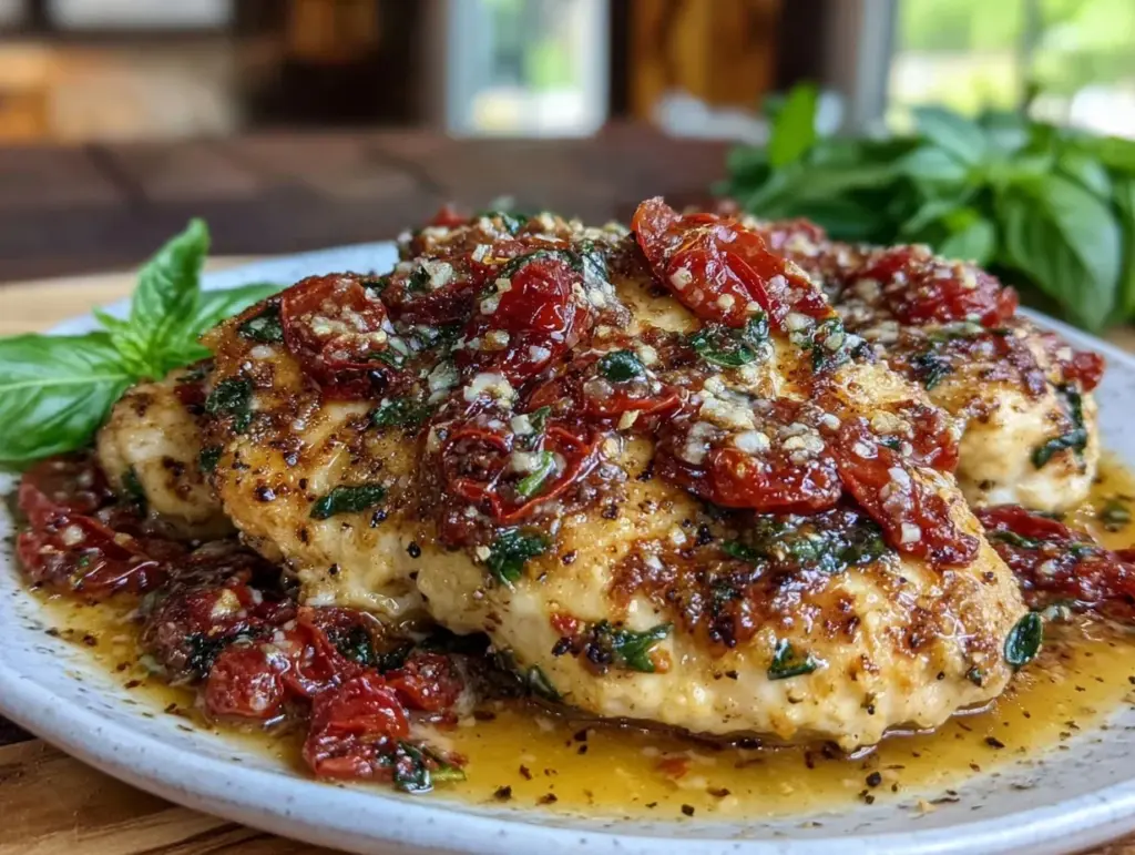 creamy tuscan chicken recipe - featured image
