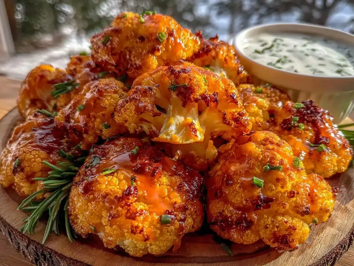 crispy air fryer buffalo cauliflower bites preparation steps
