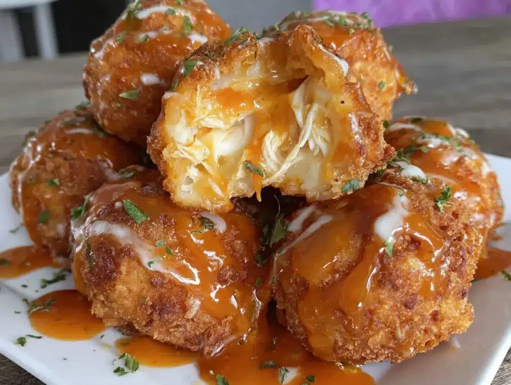 crispy buffalo chicken bombs - featured image