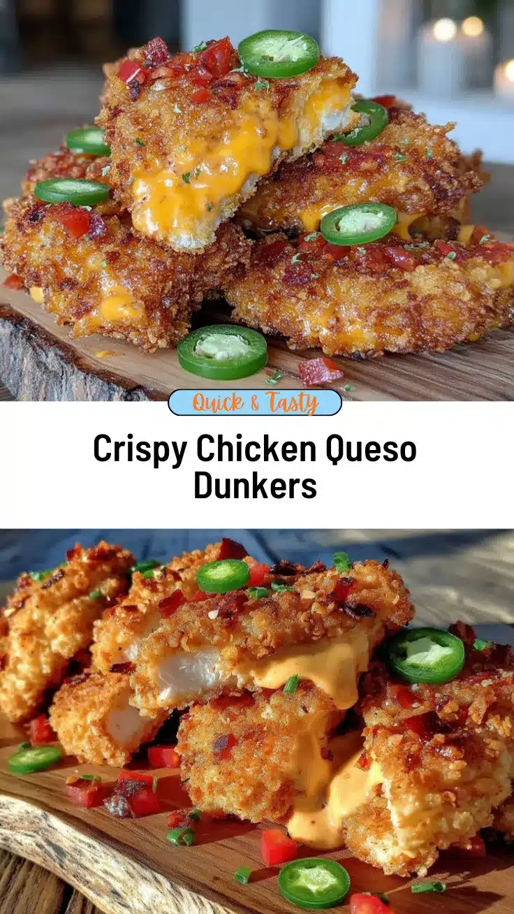 crispy chicken queso dunkers recipe