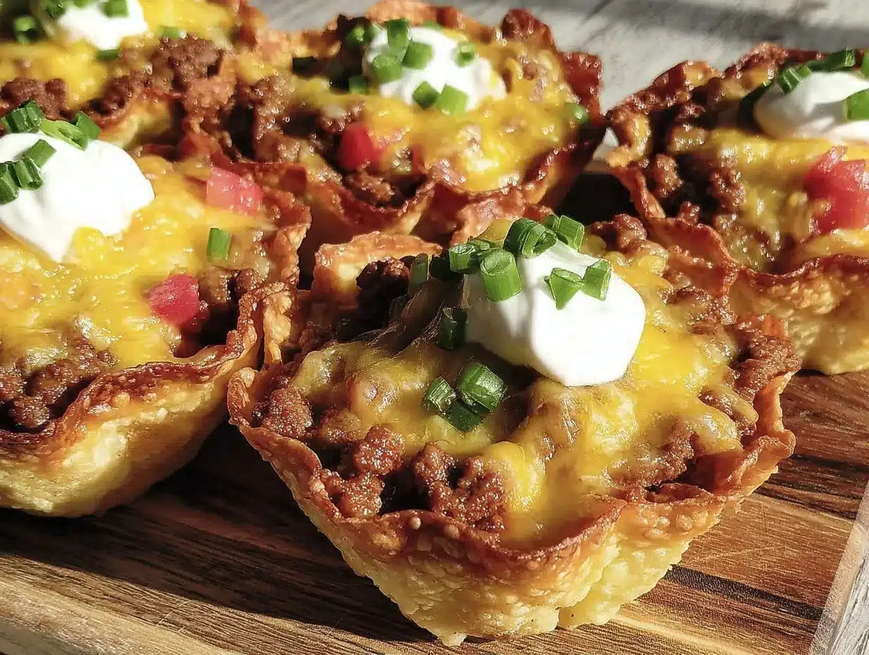 crispy crunchy taco cups preparation steps