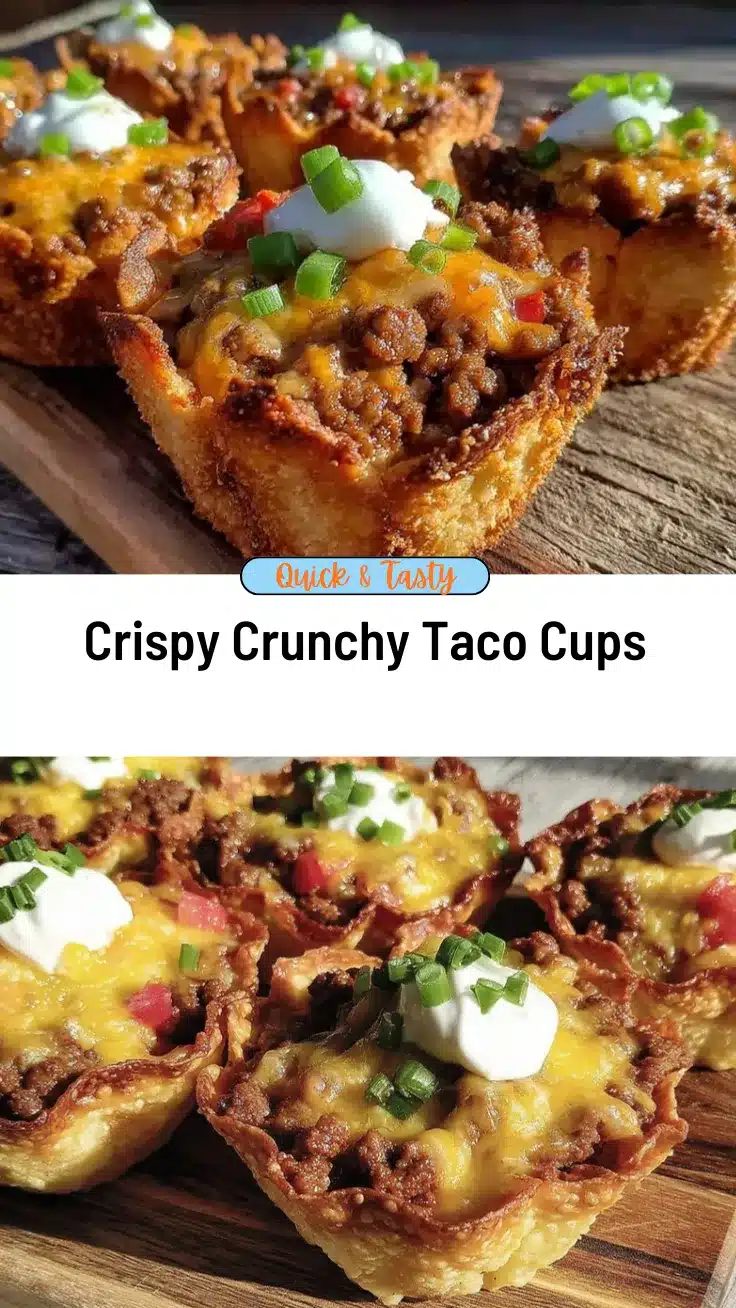 crispy crunchy taco cups recipe