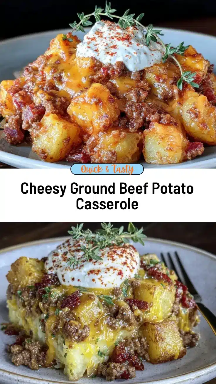 crispy ground beef and potatoes casserole recipe