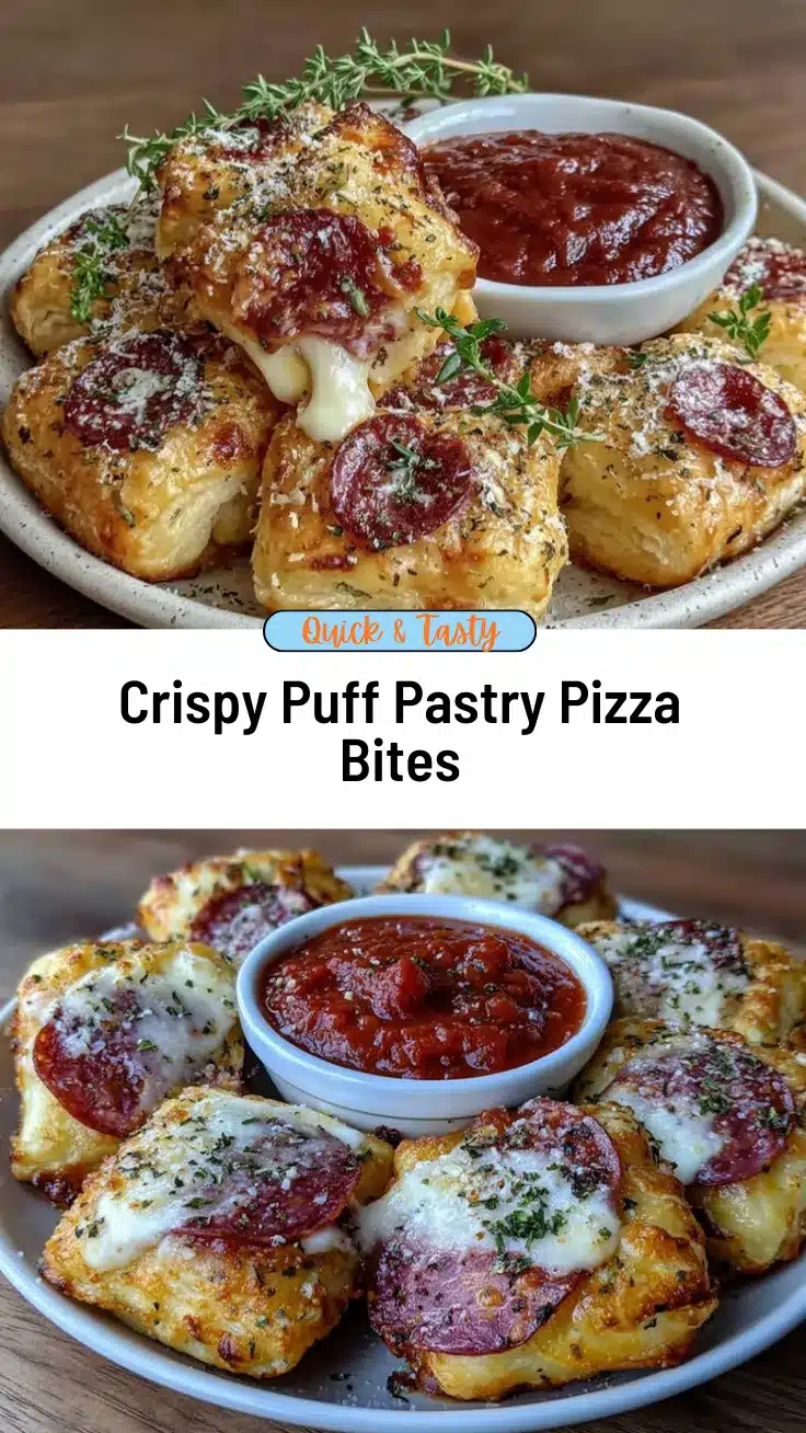 crispy puff pastry pizza bites recipe