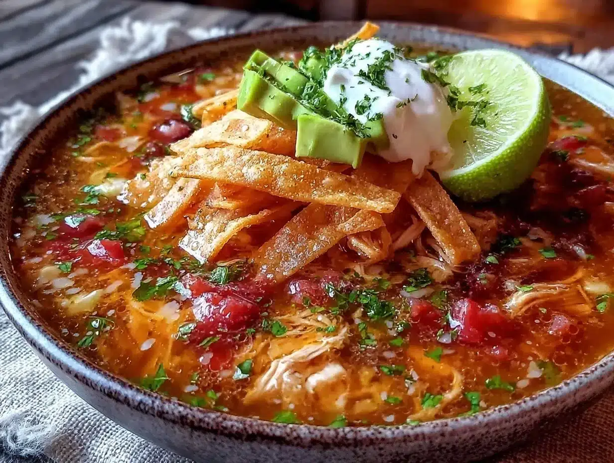 crockpot chicken tortilla soup preparation steps