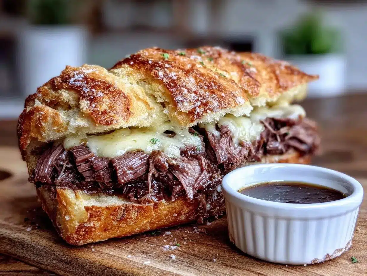 crockpot French dip sandwiches preparation steps