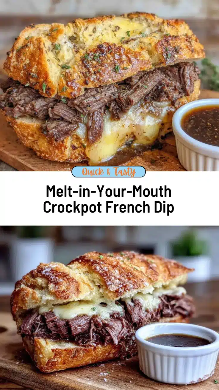 crockpot French dip sandwiches recipe