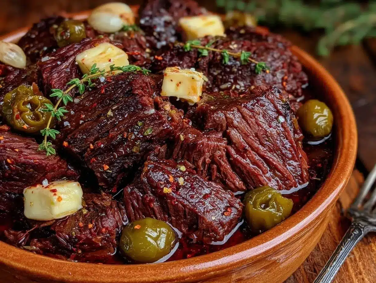 Crockpot Mississippi Pot Roast preparation steps