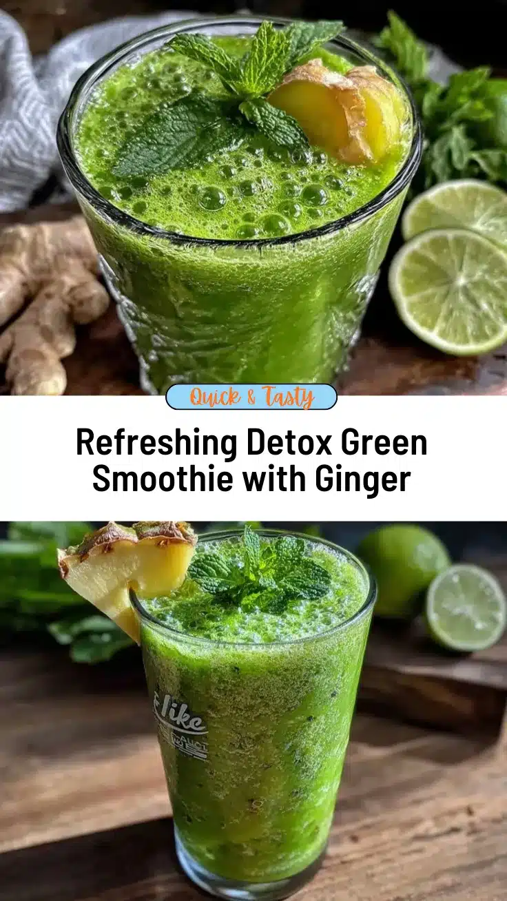 detox green smoothie with ginger recipe