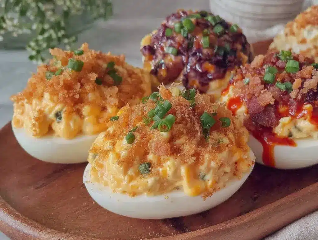 deviled eggs three ways - featured image