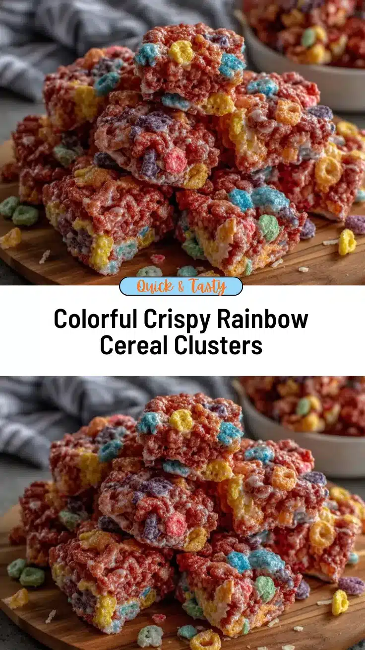 Dr. Seuss Rainbow Crispy Cereal Clusters recipe