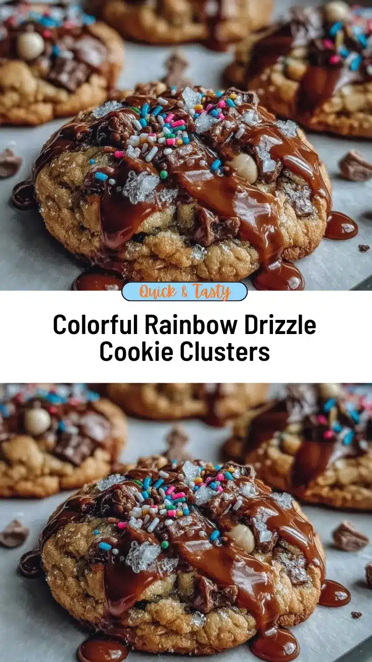 Dr. Seuss Rainbow Drizzle Cookie Clusters recipe