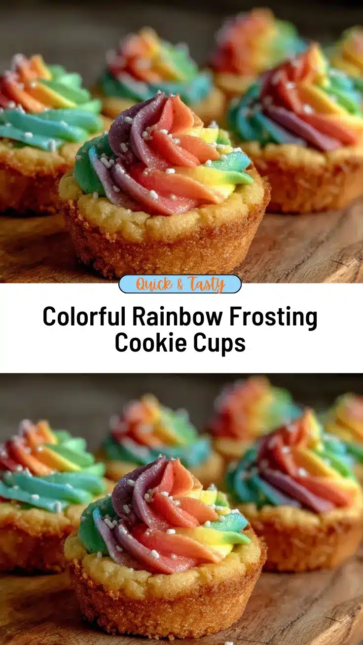 Dr. Seuss Rainbow Frosting Cookie Swirl Cups recipe
