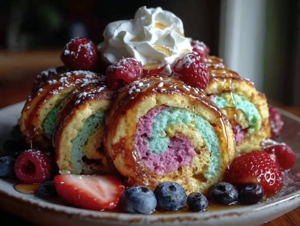 dr seuss rainbow windmill pancakes - featured image