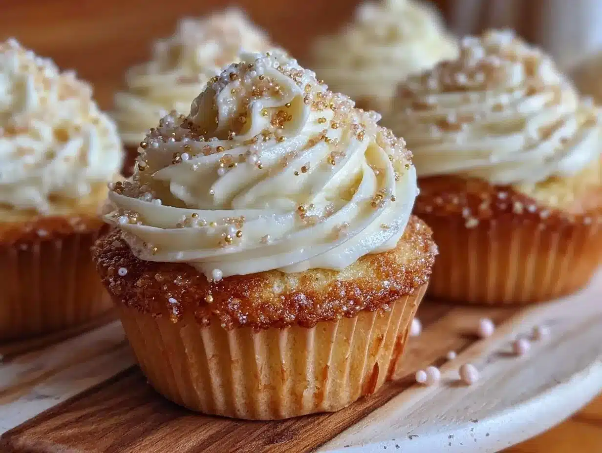 elegant champagne cupcakes preparation steps