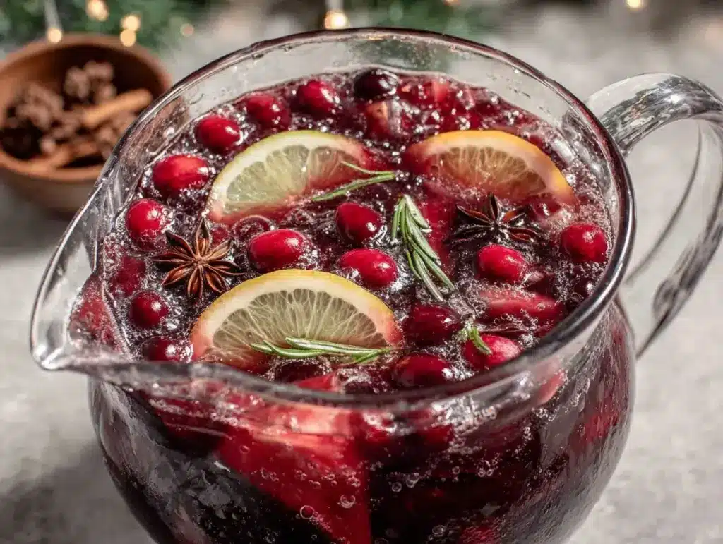 festive christmas sangria - featured image