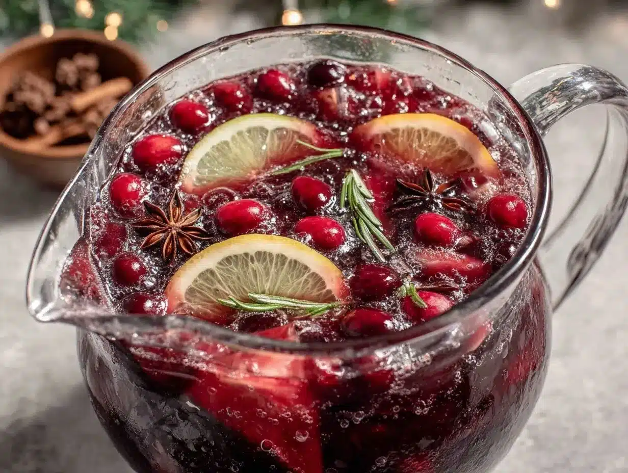 festive christmas sangria preparation steps