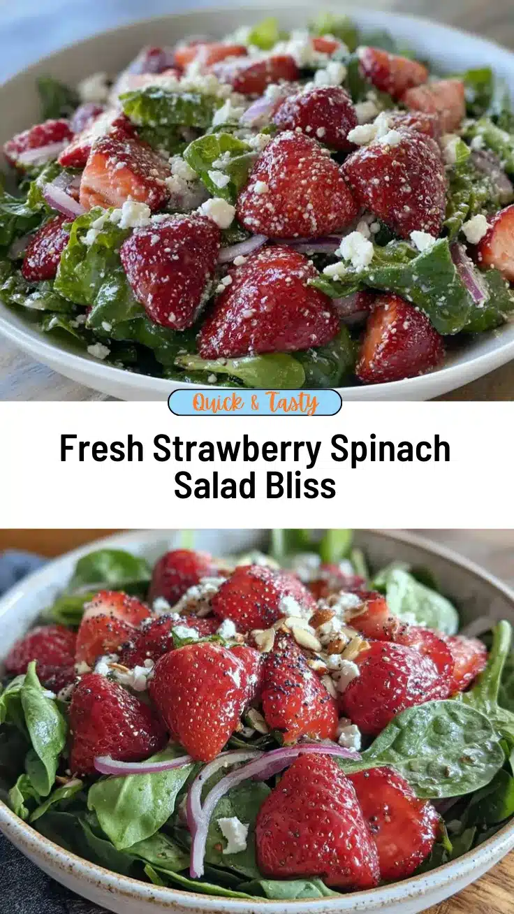 fresh strawberry spinach salad recipe