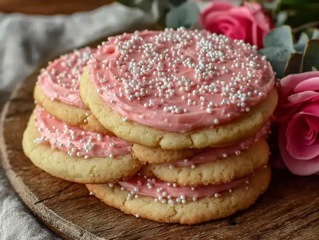 Galentine’s Frosted Pink Cookie Stack Board - featured image