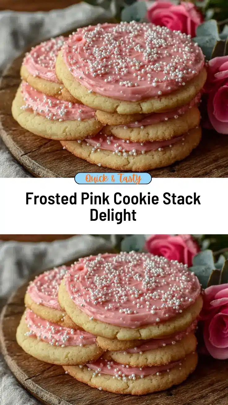 Galentine’s Frosted Pink Cookie Stack Board recipe