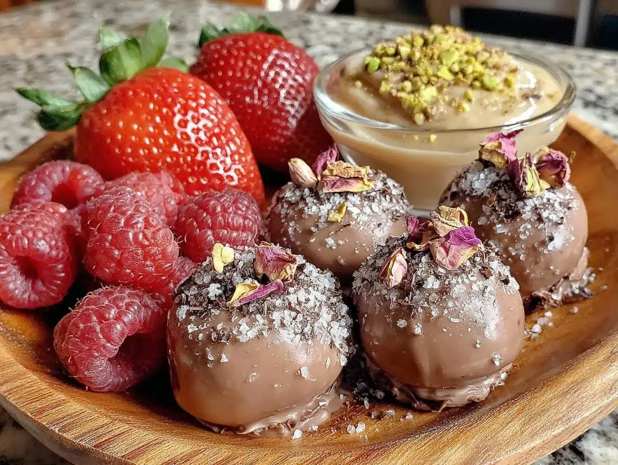 galentine’s rosé truffle dessert board preparation steps