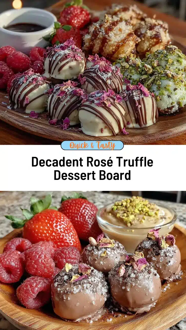 galentine’s rosé truffle dessert board recipe