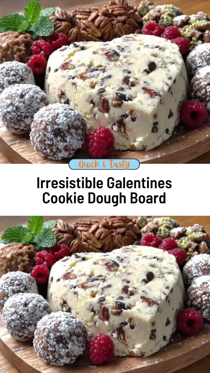 galentines cookie dough heart board recipe