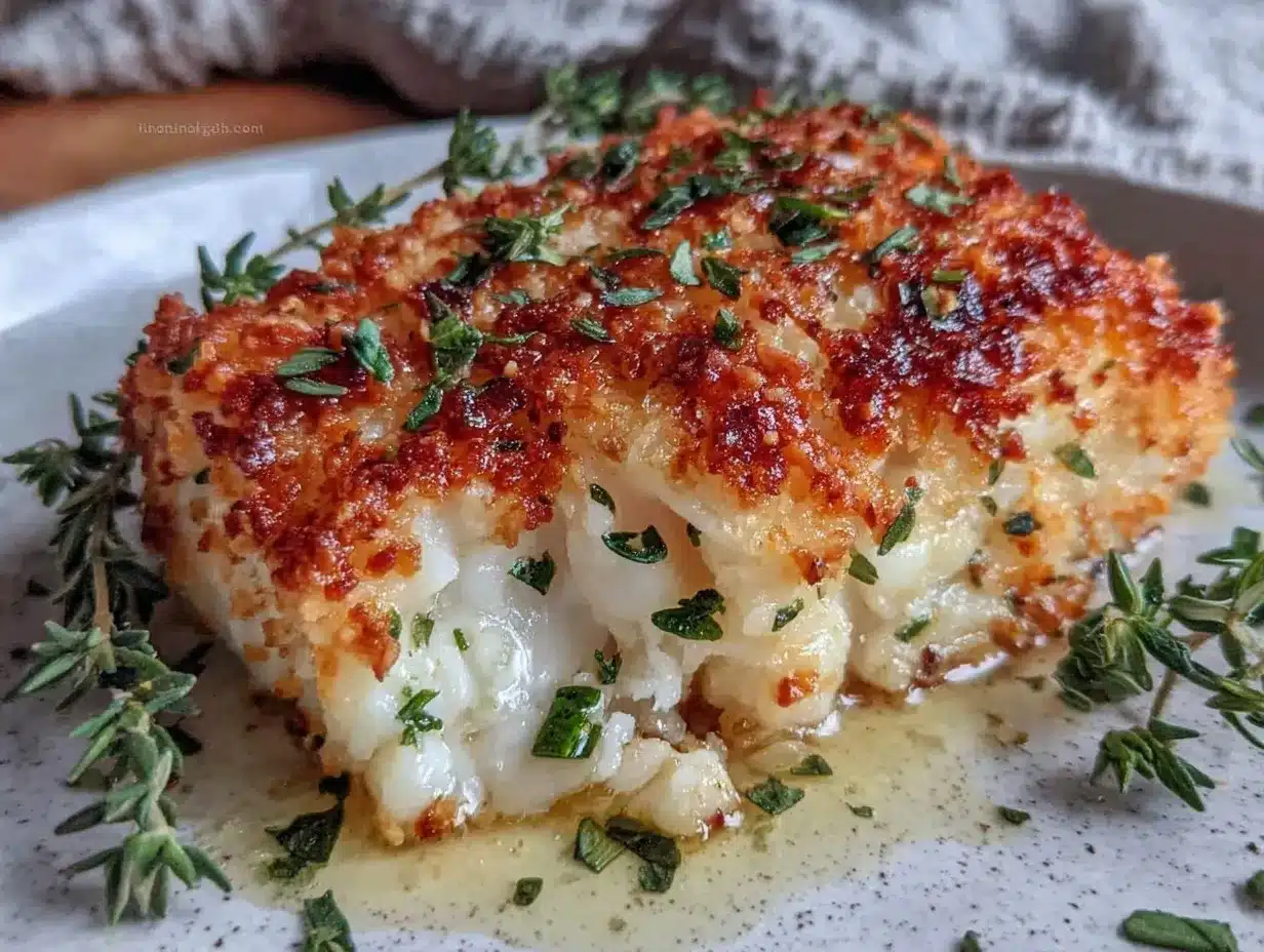 garlic parmesan baked cod preparation steps