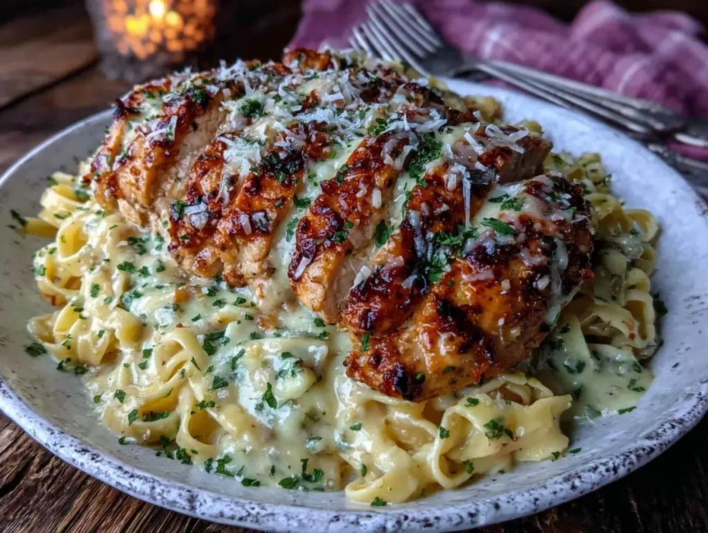 garlic Parmesan chicken Alfredo - featured image
