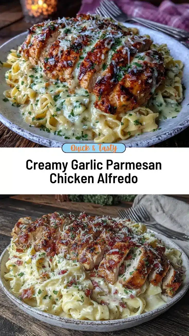 garlic Parmesan chicken Alfredo recipe