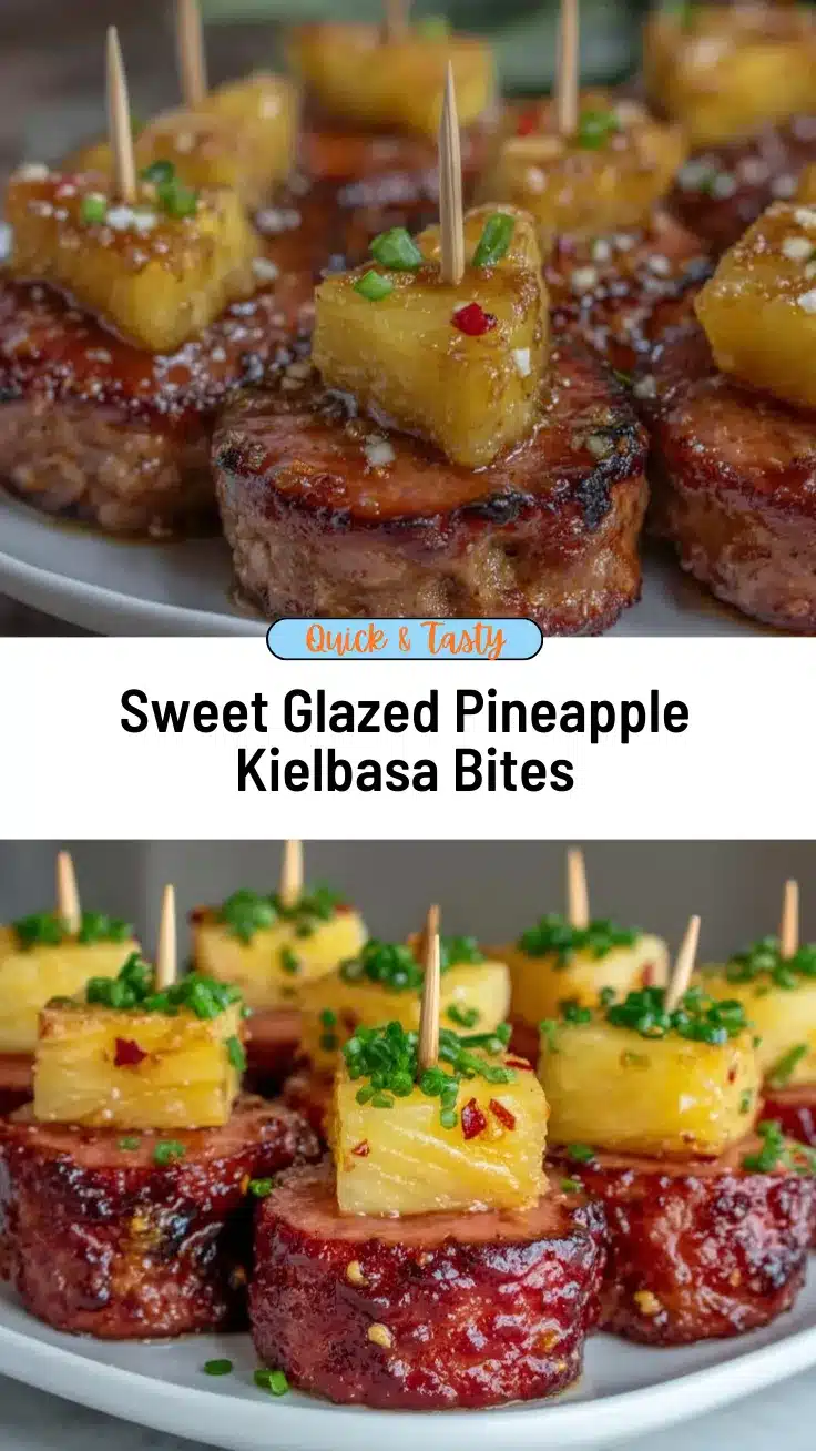 glazed pineapple kielbasa bites recipe