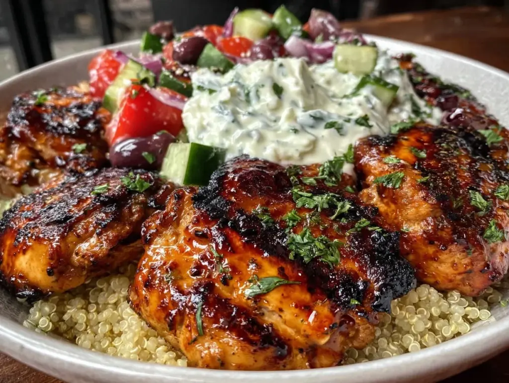 Greek chicken bowls - featured image