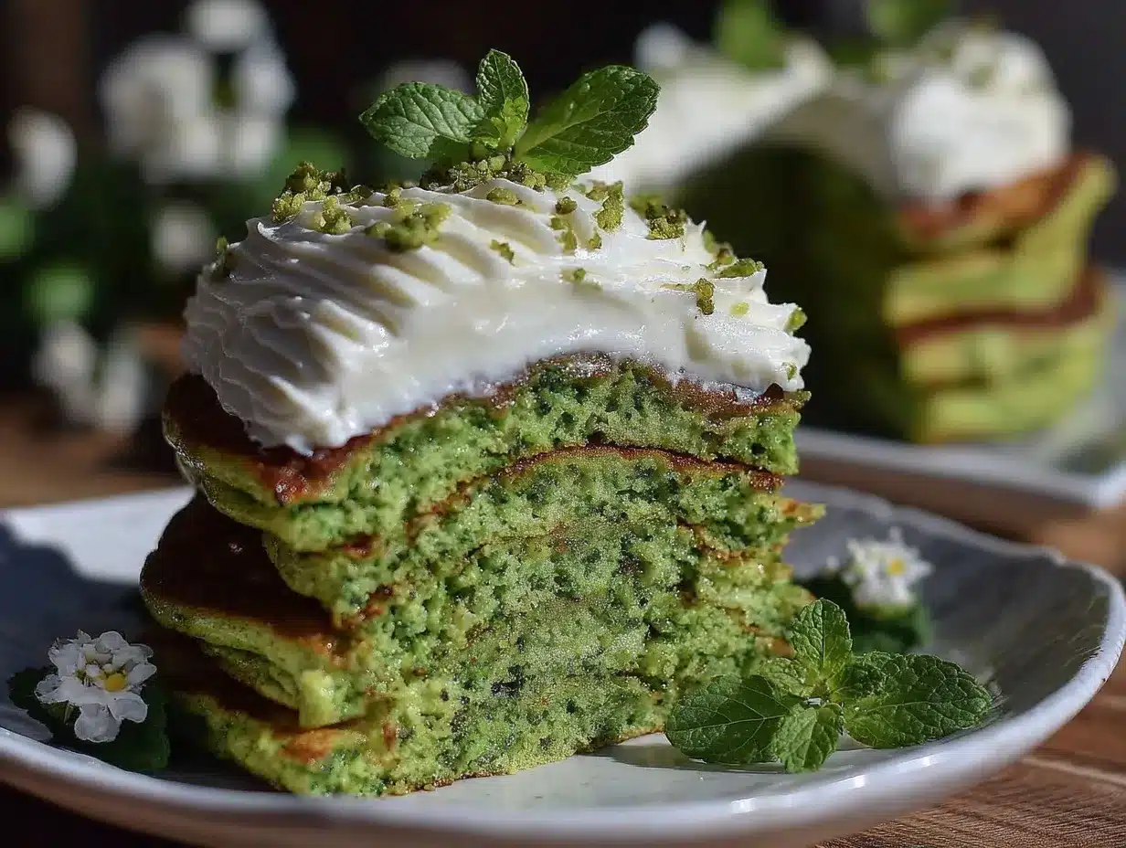 green velvet pancakes preparation steps