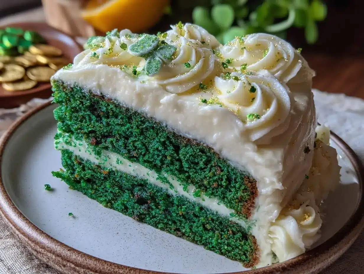 green velvet shamrock cake preparation steps