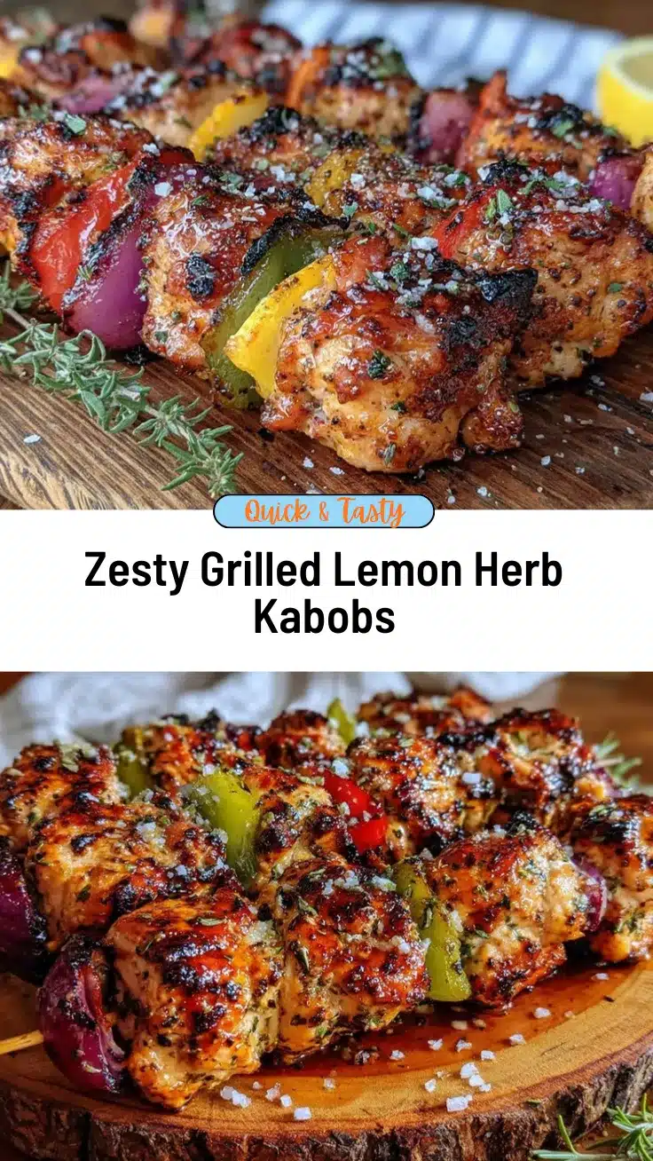 grilled lemon herb chicken kabobs recipe