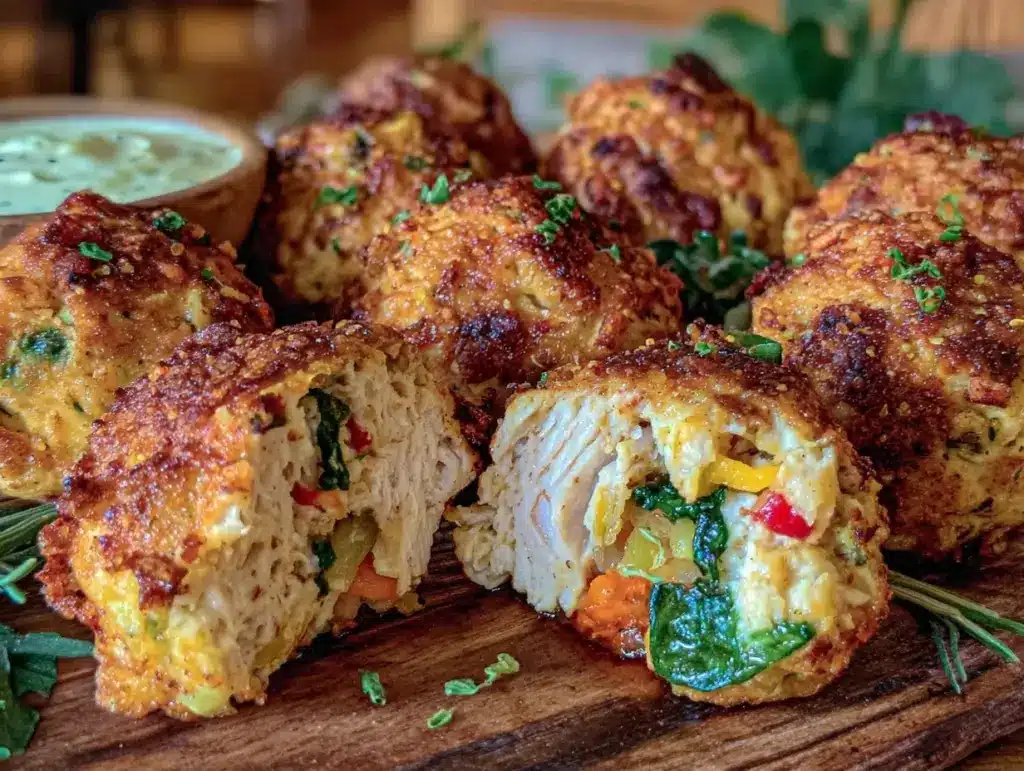 Healthy Air Fryer Chicken Veggie Poppers - featured image