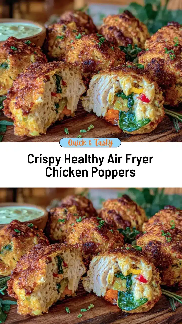 Healthy Air Fryer Chicken Veggie Poppers recipe