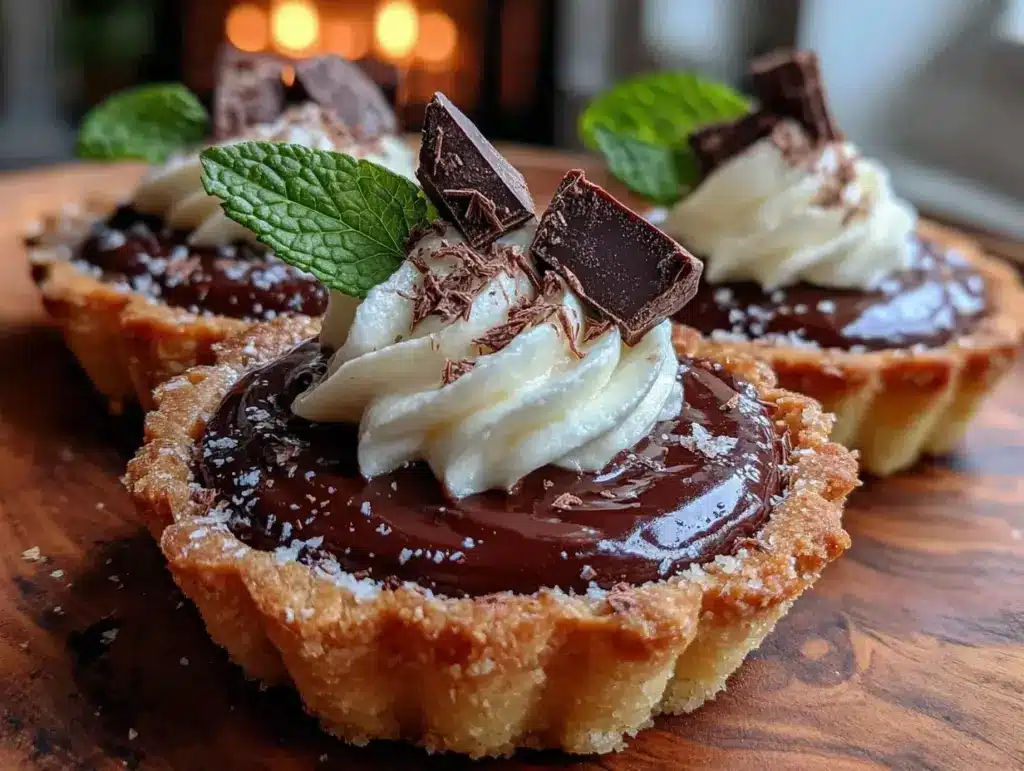 healthy Greek yogurt chocolate tartlets - featured image