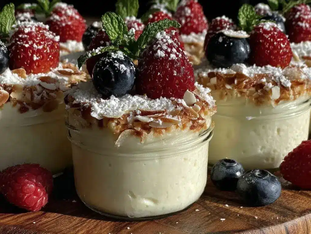 healthy high-protein cheesecake cups - featured image