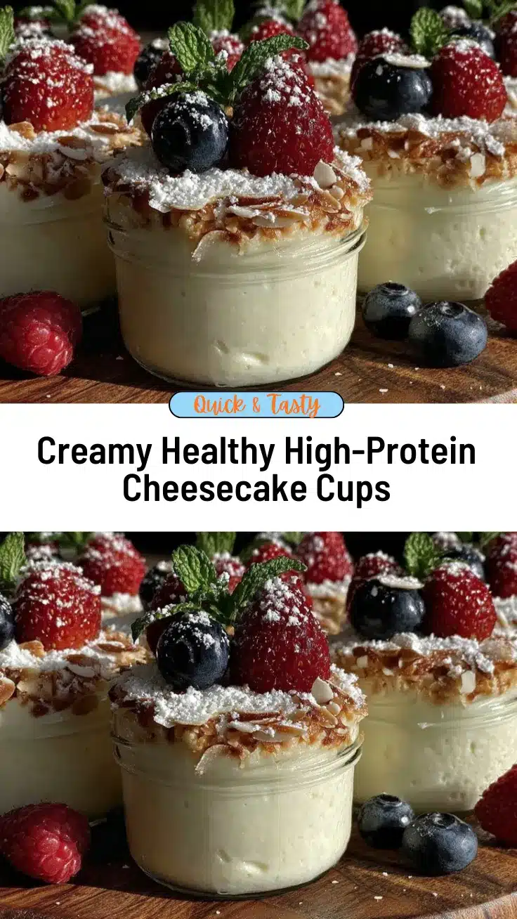 healthy high-protein cheesecake cups recipe