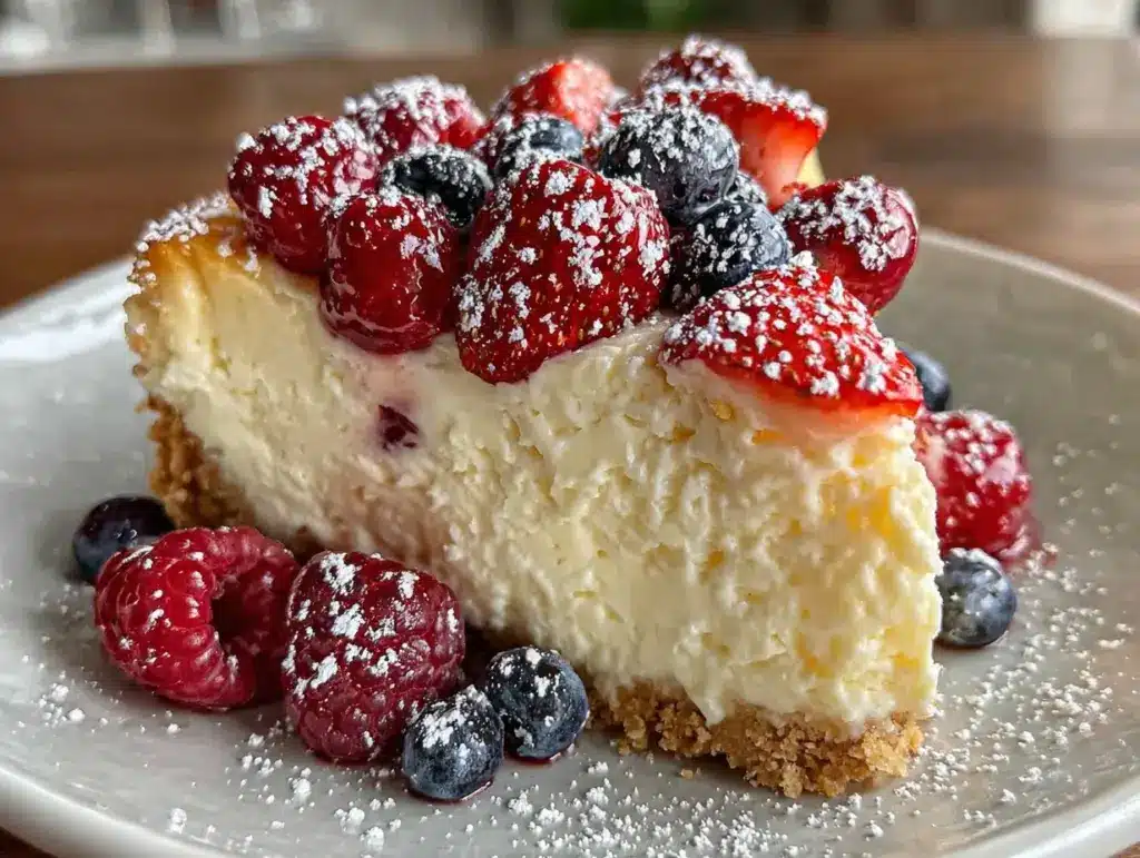 heart-shaped berry cheesecake recipe - featured image