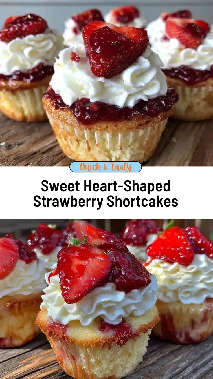 heart-shaped strawberry shortcake cupcakes recipe