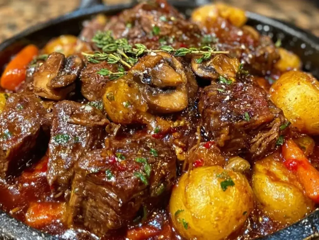 hearty beef bourguignon recipe - featured image